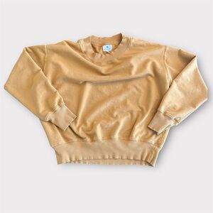 Sundry Mustard Yellow Crewneck Sweatshirt, Size 1